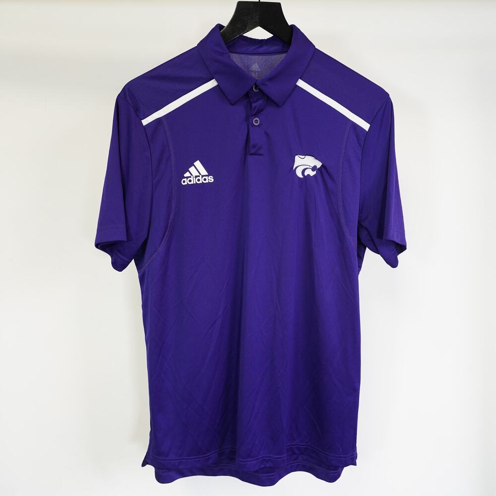 Adidas Kansas State Wildcats Purple Polo Shirt Men's M Golf